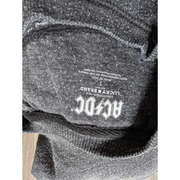 AC/DC Lucky Brand Black Graphic Sweatshirt S Cotton/Polyester Womens - Picture 5 of 7